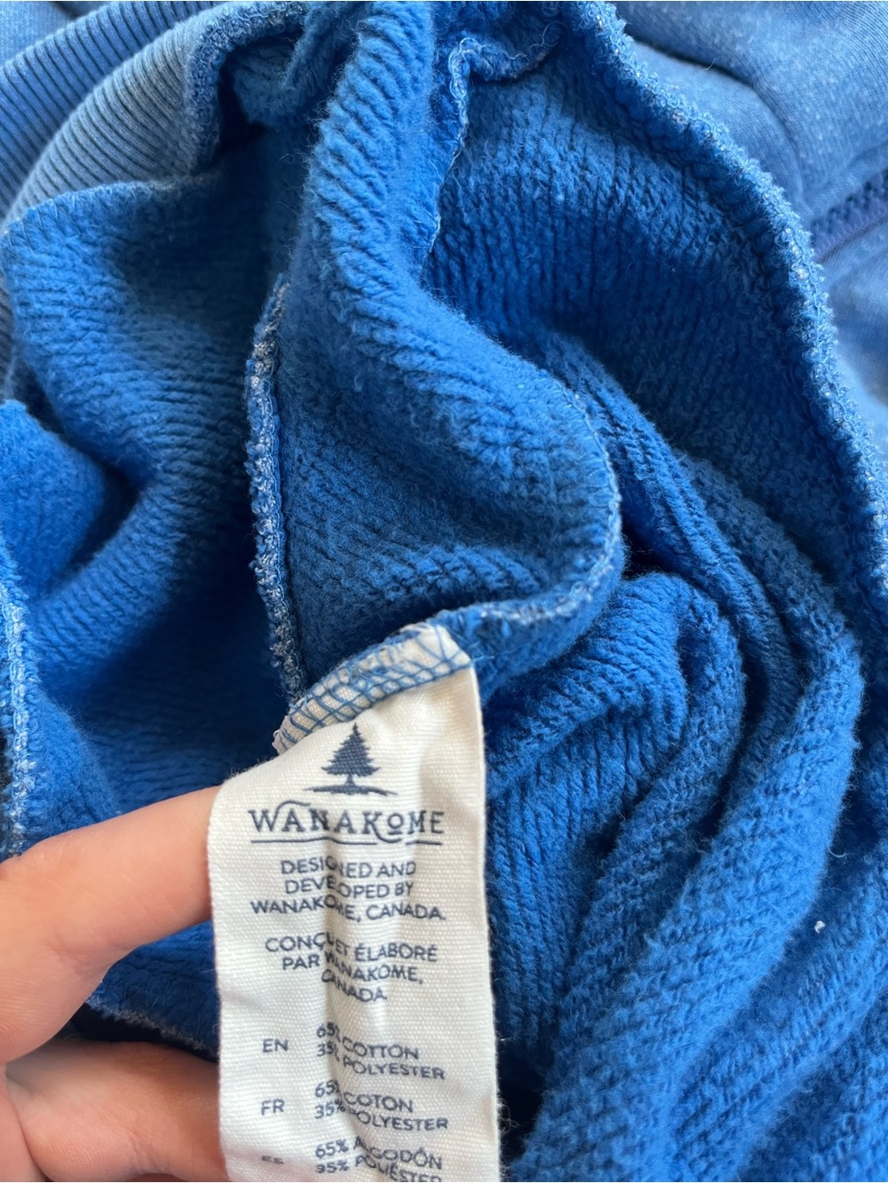 Wanakome Athena Colbalt Blue Asymmetrical Full Zip Cowl Neck Longline Hoodie - Picture 11 of 13